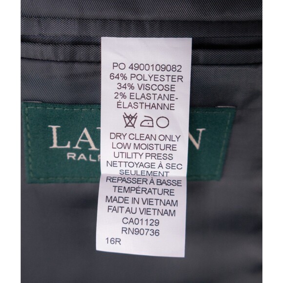 Lauren Ralph Lauren Boys 16R Solid Gray Sport Coat Jacket Blaazer - Picture 11 of 13